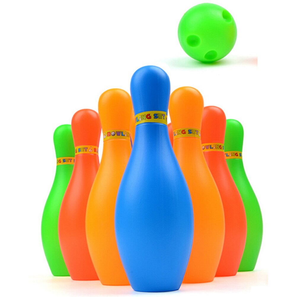 1Set Hoogte Kids Plastic Bowling Set Mini Interactie Leisure Educatief Speelgoed Met Bal En Pins Sport 11Cm