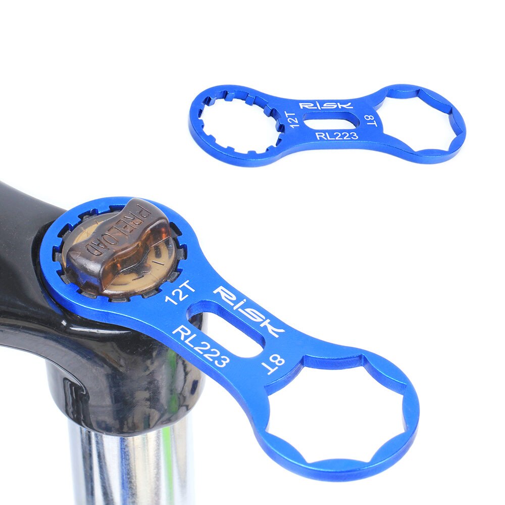 RISK Bicycle Front Fork Wrench For SR Suntour XCR/XCT/XCM/RST Bike Front Fork Cap Repair Disassembly Tools Aluminum Lightweight