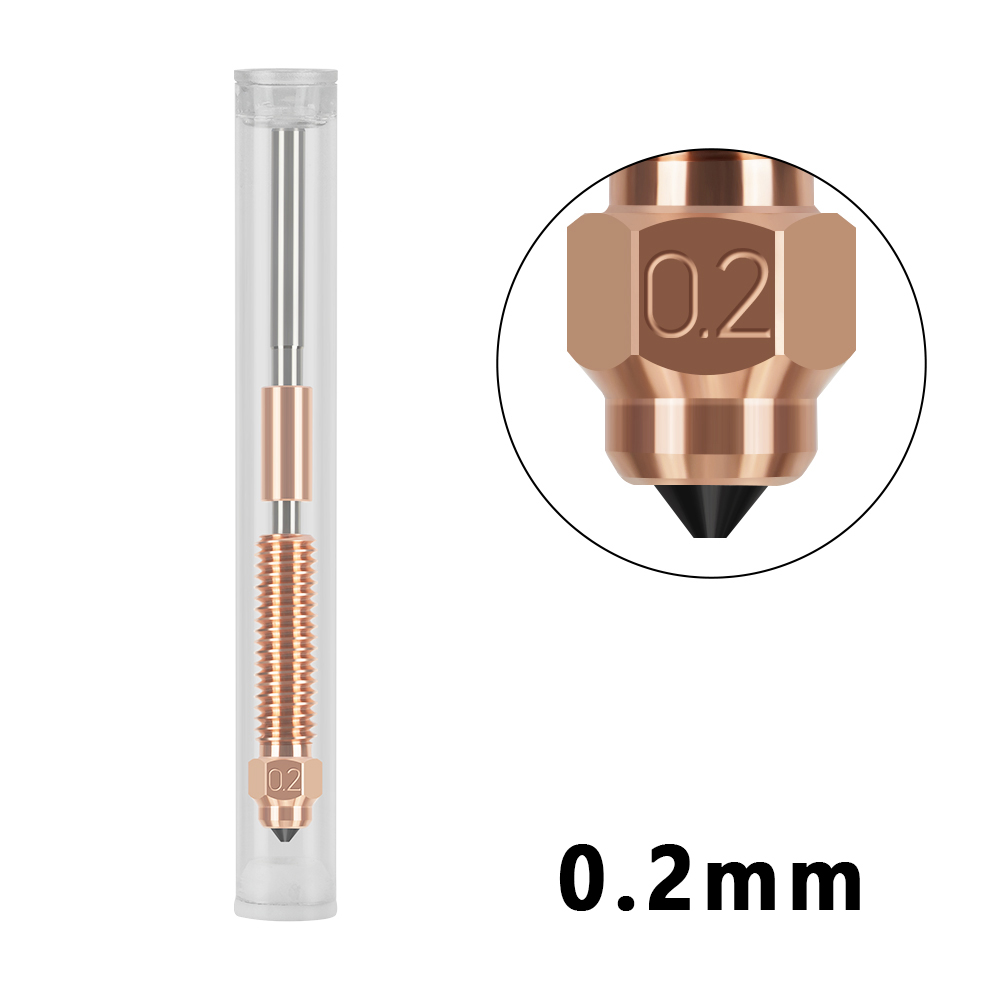 Nozzles K1C K1 Max Ender 3 V3 Nozzle 0.2/0.4/0.6/0.8/1.0mm All-in-one Copper Titanium Nozzles High Speed Print Upgraded Nozzle: Red
