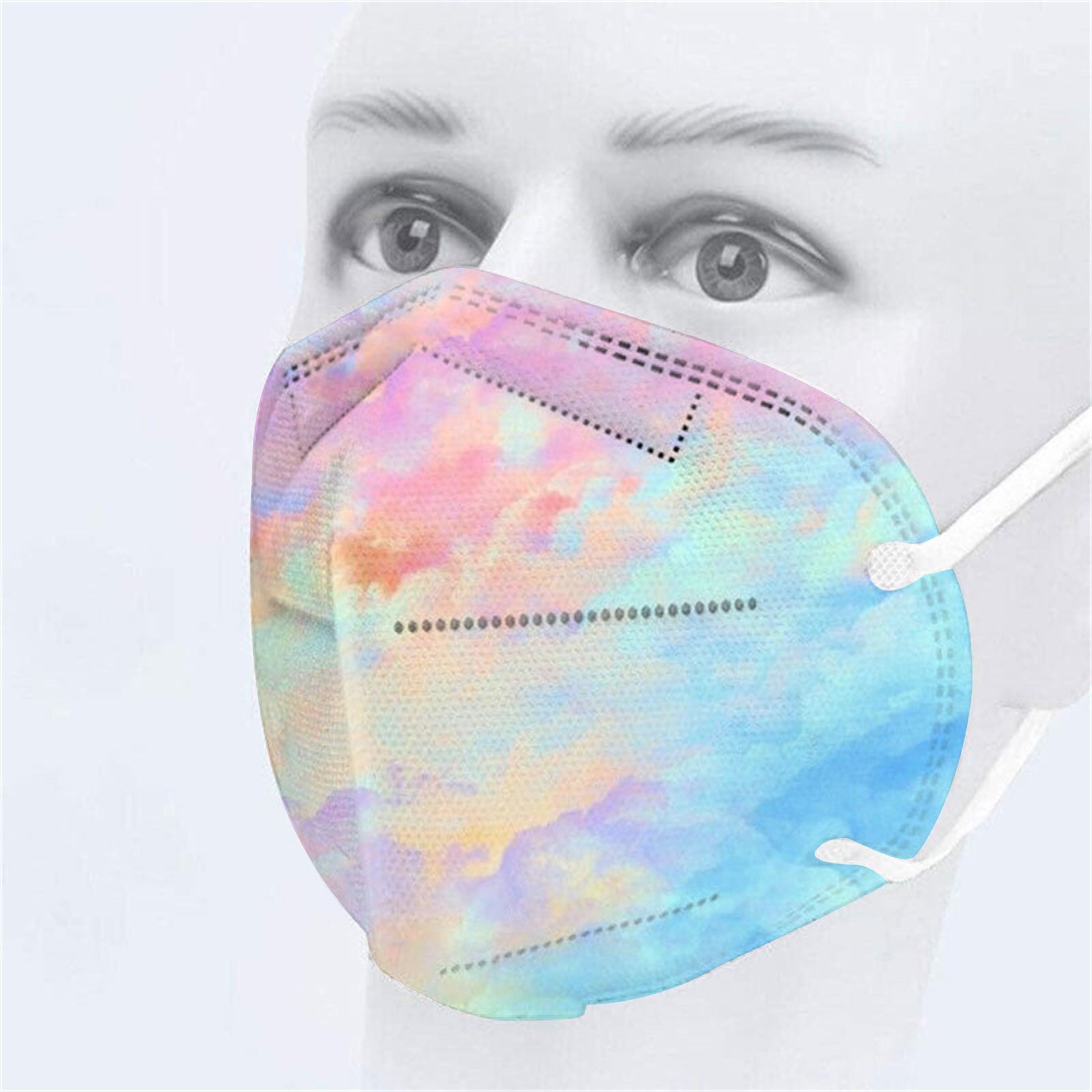 Máscara protectora para la cara, 5 capas, alta densidad, PM2.5, filtro de protección contra la contaminación y el viento