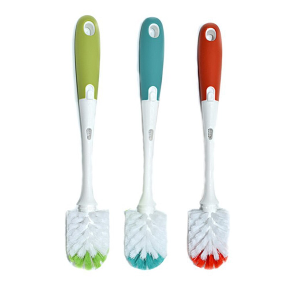 2 In 1 Multi-functional Eco-friendly Non-toxic Washing Kitchen Bottle Brushes Handle Scrubbing Clean Easy To Install Tool Rotary