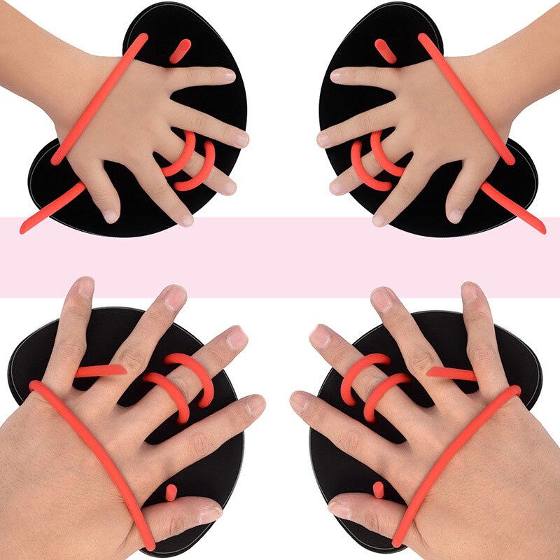 Schwimmen Paddel Silikon Tauchen Hand Paddel Schwimmhäute Handschuhe Einstellbar PP Netz Handschuhe Tauchen Ausbildung Hand Flosse