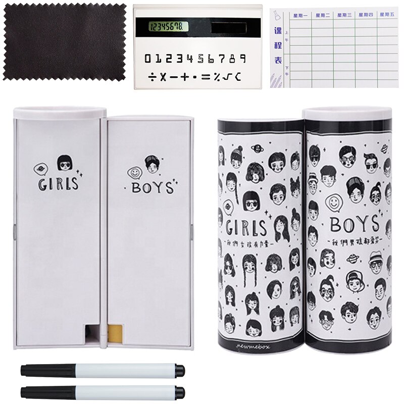 NBX NewmeBox Multifunctional Pencil Box Large Capacity Pencil Cases pen box with Mirror Calculator for office School Stationery