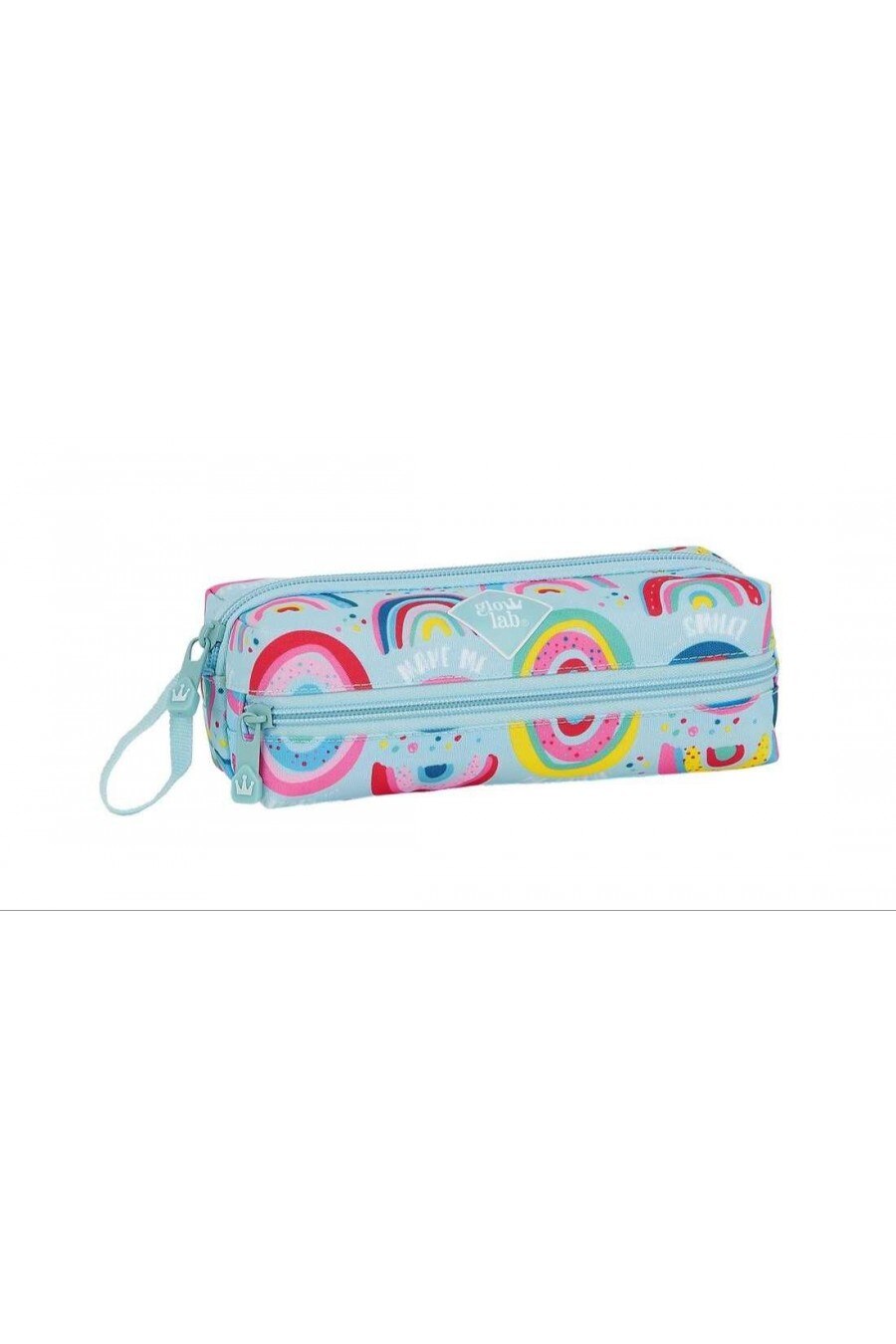 Halter 3 reißverschlüsse Glowlab regenbogen 20x7x 8 812033823