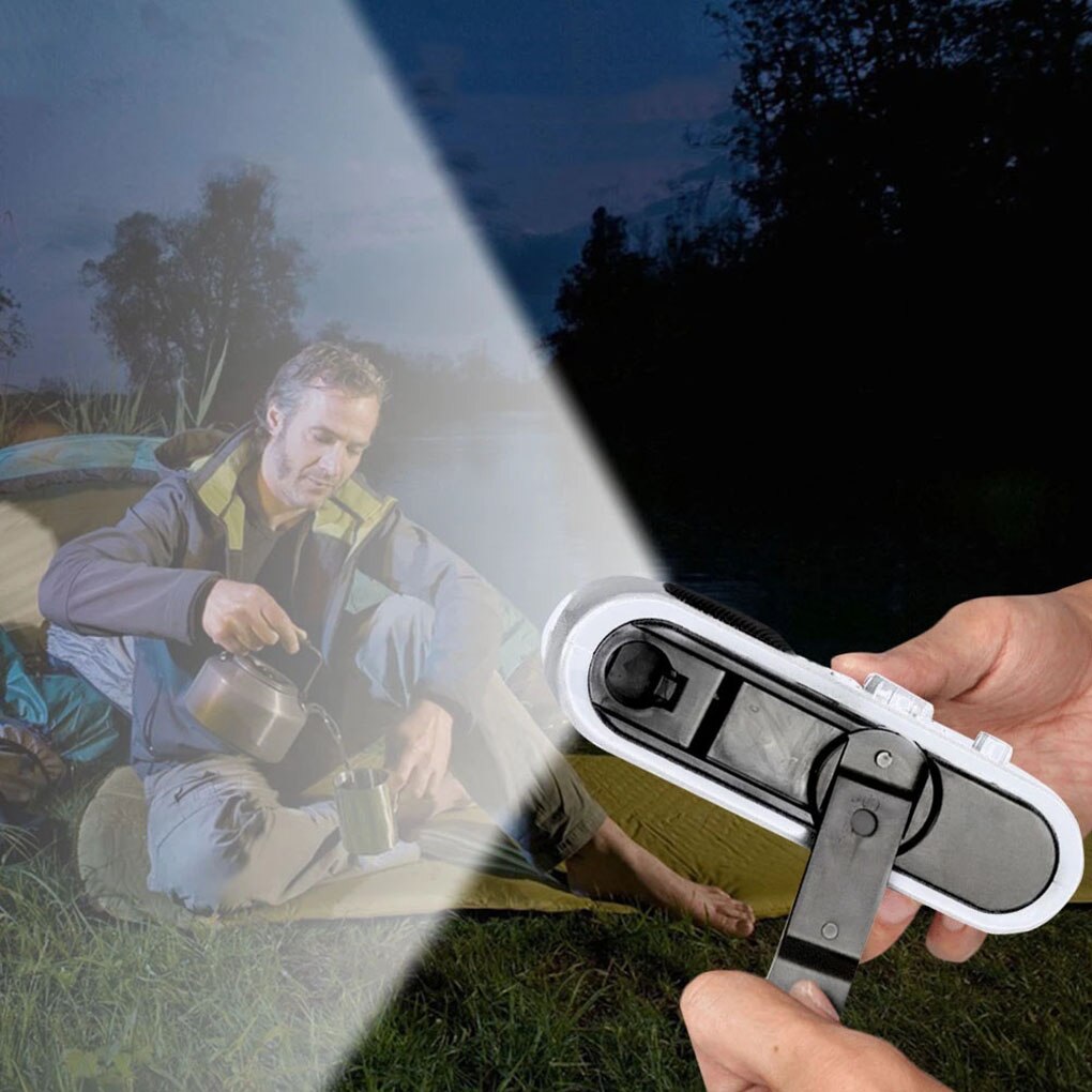 Hand Crank Generator FM/AM Emergency Radio 3 LED Light Portable Rechargeable Solar Powered Radio