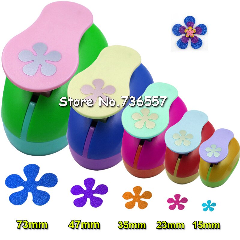 1.5cm-7.3cm flower shape of craft punch paper punches scrapbooking punchers DIY handmade paper cutter EV foam hole punch: 5pcs  Fiveflower