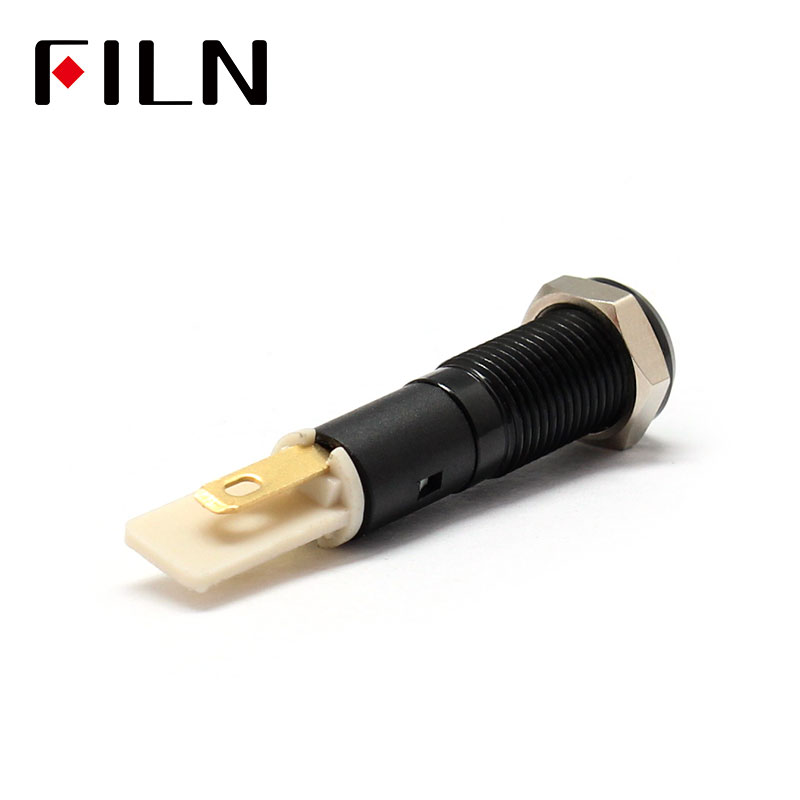Filn 8mm bil instrumentbræt kranium tag led rød gul hvid blå grøn 12v led indikator lys med lodde fod