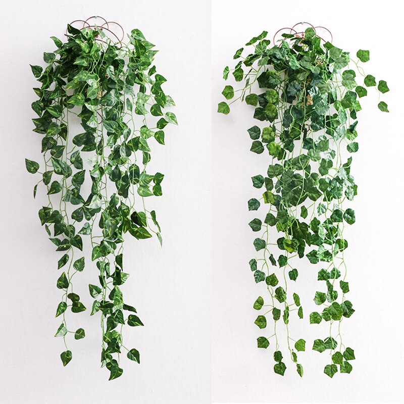 Parveke parvi sisustus vihreä retiisi kasvi rypäleen muratti muovilehti keinotekoinen kukka seinä riippuva rottinki viiniköynnöksen seppele diy koristelu seppele
