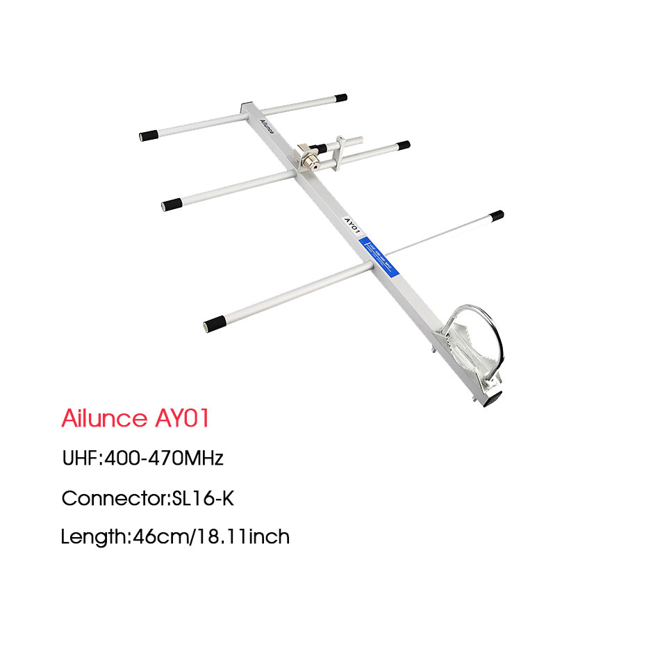 Antena Yagi de alta ganancia Retevis Ailunce AY01 AY02 AY03 AY04 con conector hembra UHF Antena Walkie Talkie de aleación de aluminio: AY01