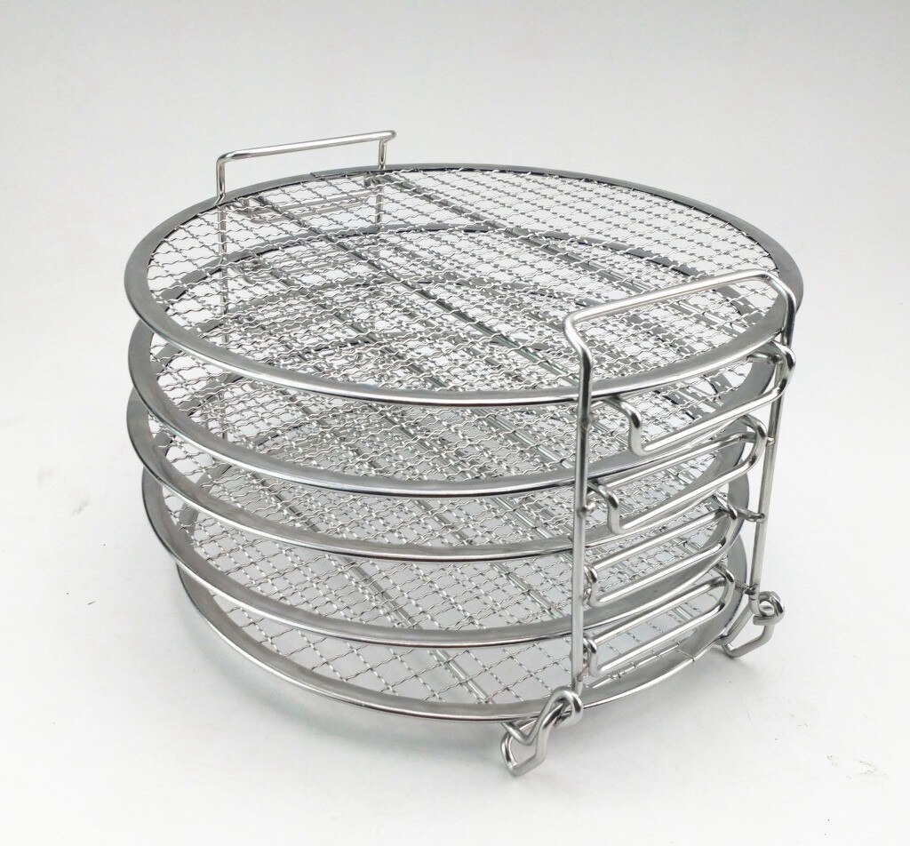 Grill Stand Lucht Friteuse Met Vijf Stapelbaar Lagen Food Grade Rvs Dehydrator Rack Accessoires #30