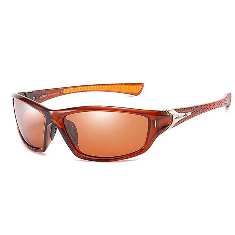 Spesialiserte hd fiske briller polariserte  uv400 fiske solbriller unisex utendørs camping fottur briller sport sykling beskyttelsesbriller: Brun