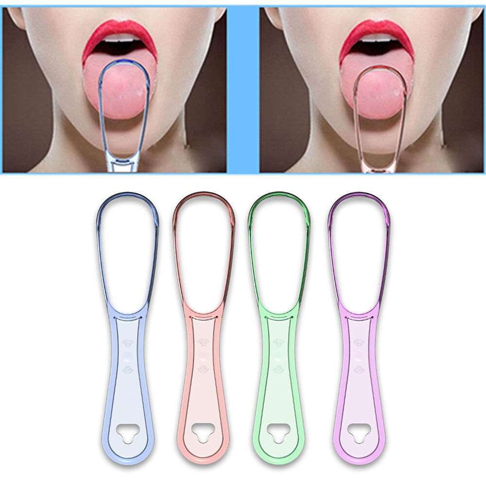 Tongue Cleaner Bad Breath Away Hand Scraper Brush Silica Handle Oral Hygiene Dental Care Cleaning