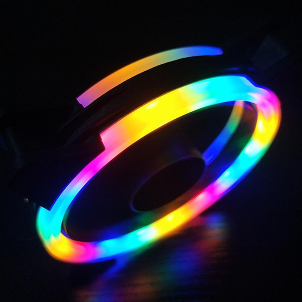 LED Lüfter RGB Computer Fan PC Computer Fall Fans Ultra Silent 4 Pin kühler CPU Kühler Fan mit Anti-Vibration Gummi