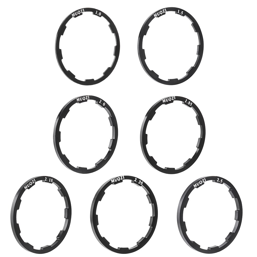 MUQZI MTB Road Bike Hub Washer 1mm 1.5mm 1.85mm 2mm 2.18mm 2.35mm 2.5mm Gasket For 7 8 9 10 11 12 Speed Cassette Flywheel Spacer