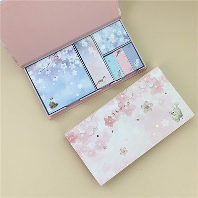 Creatieve leuke doos mode memo sticker Sticky Notes doos verpakt bericht paster