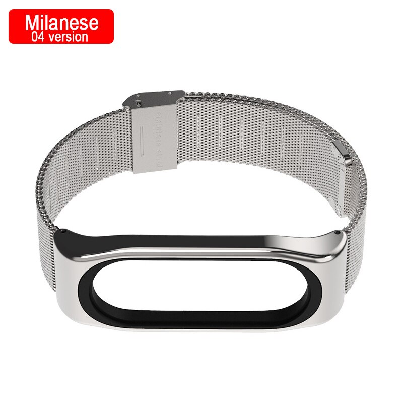 Mijobs Cinturino In Metallo Per Mi Band 4 Cinghia Senza Viti Bracciale In Acciaio Inossidabile Per Xiaomi Mi Banda 4 In Metallo Cinturino di Ricambio: Milanese04 Silver