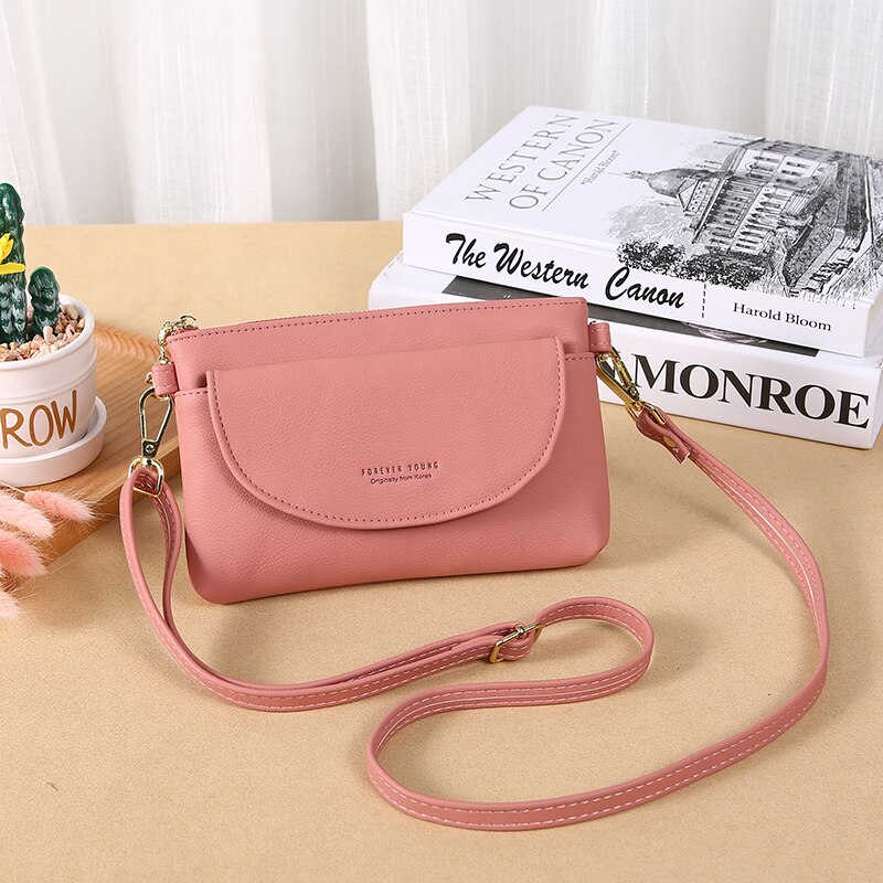 Dames pu leren schoudertas dames crossbody tas casual eenvoudige handtas frisse kleine crossbody tas 7304