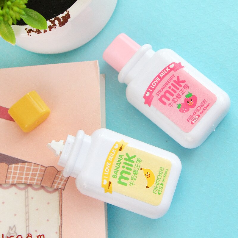 12 teile/los Milch trinken korrektur Band Kawaii schreibwaren Büro Material Schule versorgung korrektur escolar cinta papeleria F847