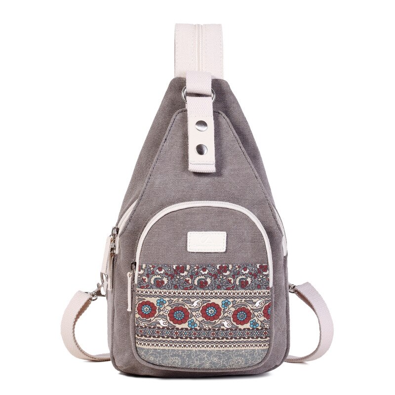 Canvas borsttas unisex casual tas persoonlijkheid etnische retro schoudertas