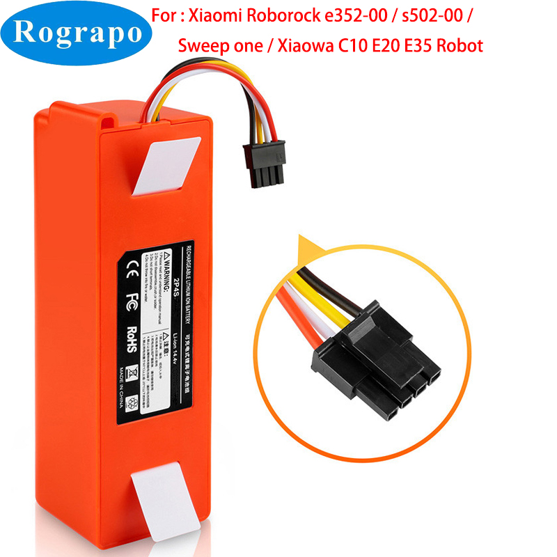 Nowy 6800mAh akumulator litowo-jonowy BRR-1P4S-2600D do Xiaomi Roborock e352-00 / s502-00 / Sweep One / Xiaowa C10 E20 E35 Robot próżniowy