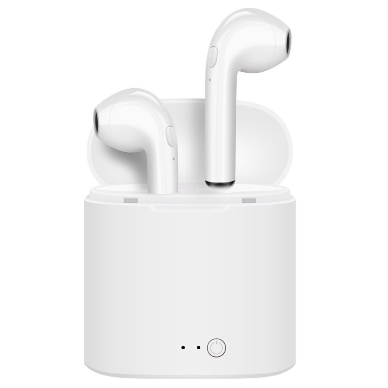 I7 i7s tws Auricolare Bluetooth Auricolari Auricolare senza fili del trasduttore auricolare Con Il Mic con cavo Per Apple Samsung Huawei xiaomi LG telefoni: White With box