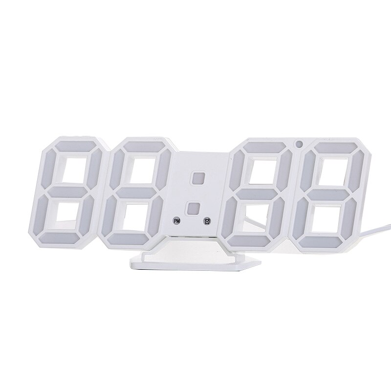 12 Hour Display 3D Modern Digital LED Table Desk Night Wall Clock ... – Grandado