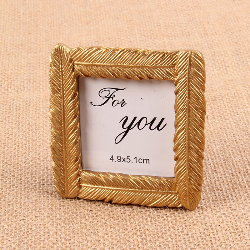 Golden Feather Photo Frame 4 Inch Photos Frames Metal Photo Frame Simple Photos Frames Home Decoration