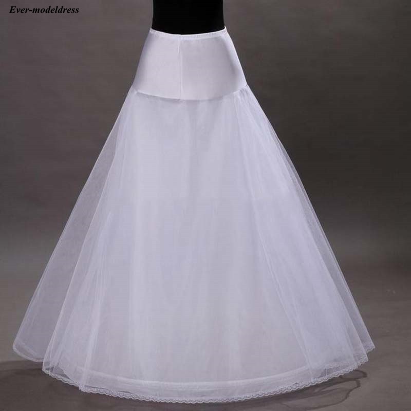 Een Lijn Petticoat Onderrokken Satijn Tule Jurken Voor Bruiloft Accessoires Enaguas Para El Vestido De Boda Hoepelrok Goedkope