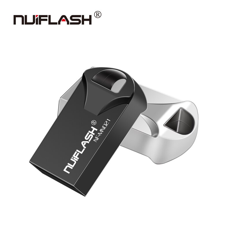 Metal Pendrive 32GB 64GB USB Flash 4GB 8GB 16GB USB Stick 128GB metal U disk Key Ring Memory Storage for computer