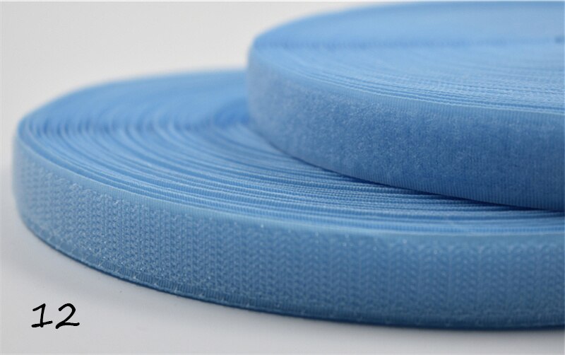 2cm 24m par krog og løkke selvklæbende tape velcro fleksible wrap sko tøj tape nylon sy på trykknapper: 12 24m par