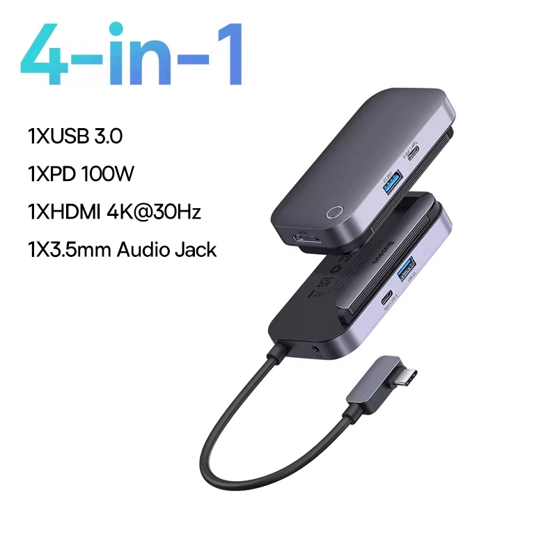 Baseus USB C-splitter voor iPad Pro 11 12,9 HDMI 4K 30Hz USB-poort PD 100W poort SD TF-kaartlezer voor Steam Deck USB 3.0-splitter: Oranje