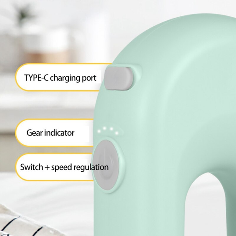 Fouet électrique sans fil, Mini batteur d&#39;œufs domestique, Machine à mélanger, Rechargeable à main, pour la cuisson de gâteaux