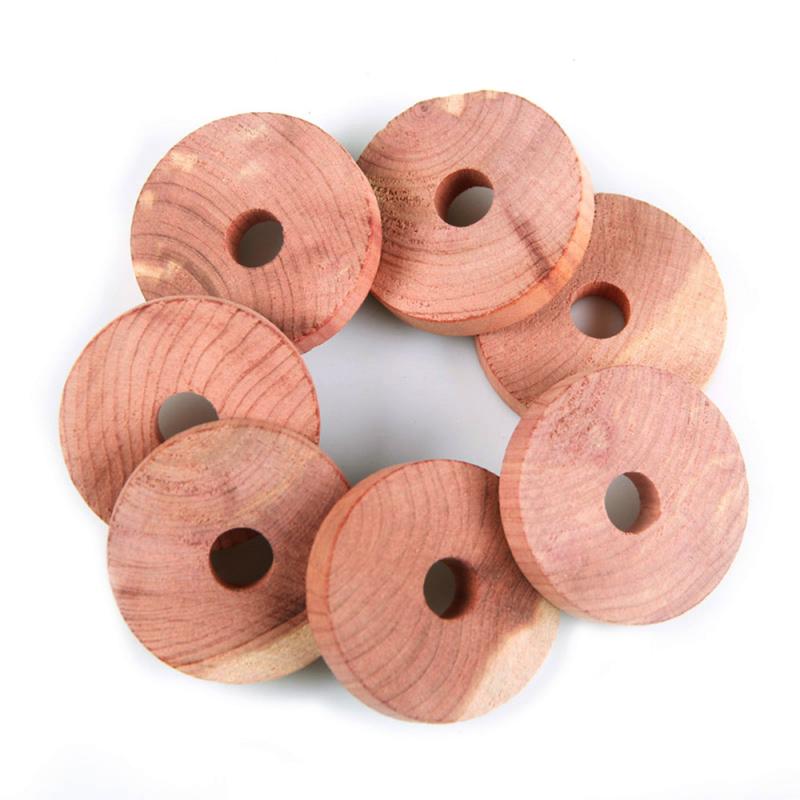 12 Stuks Rood Cederhout Ringen Voor Hangers Anti-Mijt Blok Essentials Cedar Verse