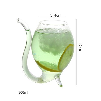Blodsukker hjerte egern mus form halm cocktail glas bar fest særlig drink smoothie blanding vinglas kop: 300ml 11oz