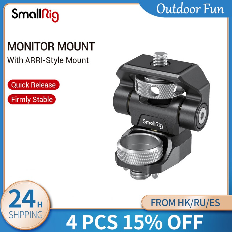 SmallRig Swivel and Tilt Adjustable Monitor Mount with ARRI-Style Mount For SmallHD/Atomos/Blackmagic Monitor/Screen Mount -2903