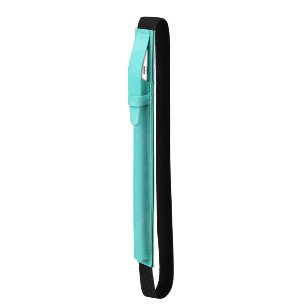Leren etui voor apple pencil 1 2 hoesjes houder stylus touch pen hoes beschermhoes voor ipad anti-verlies tas: Lichtblauw