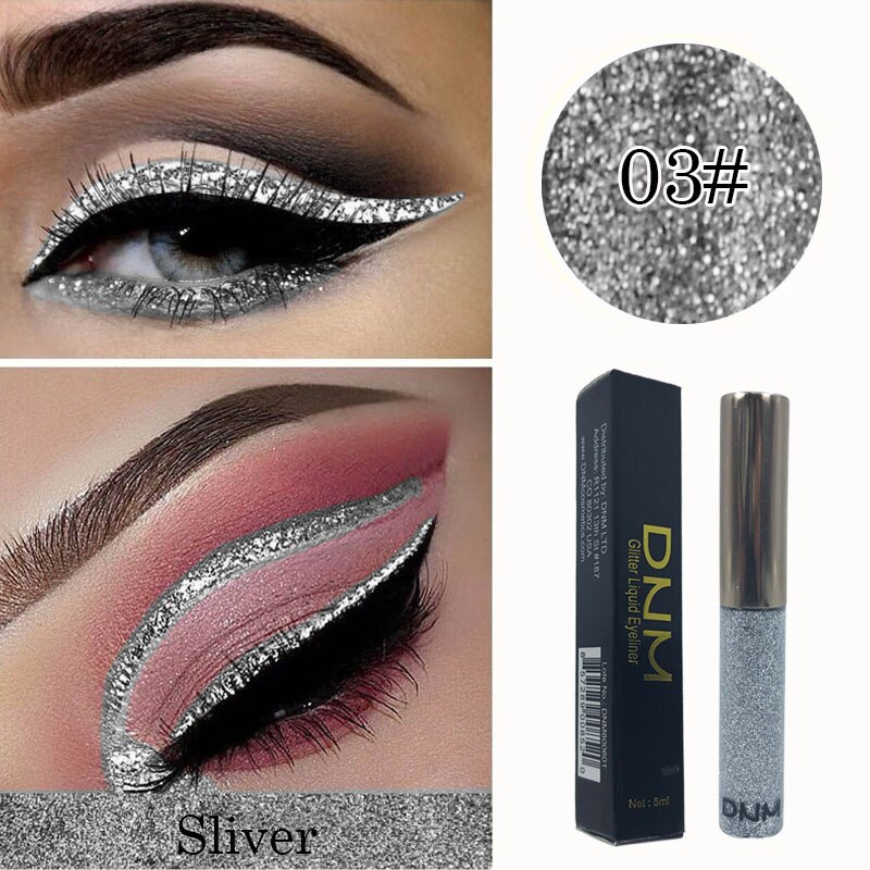 16 farben Bunte Glänzende perlig Pailletten Flüssigkeit Eyeliner-Wasserdichte dauerhaft Strobe Diamant Eyeliner Schönheit machen-hoch TSLM1: 03