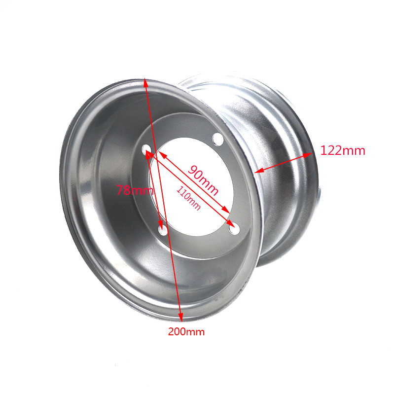 7 Inch Wheel Hub For 16x8-7tyre Off Road Vehicle Beach Vehicle Atv Accessories White Wheels 7 "3 Hole Motorcycle Part: 110mm