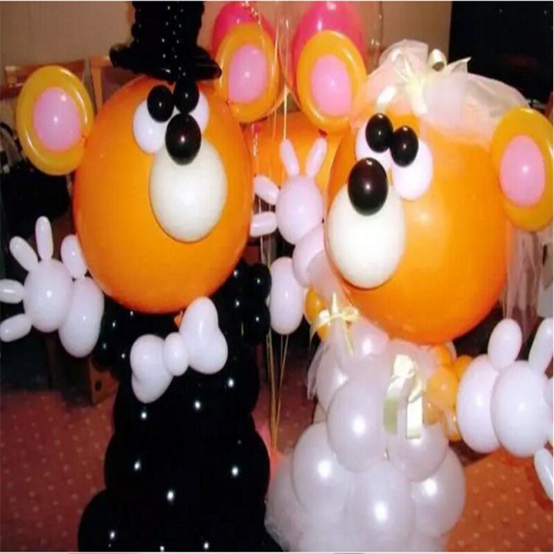 50 stk fødselsdagsfest bryllupsdekoration dyreform magi lang ballon jubilæum