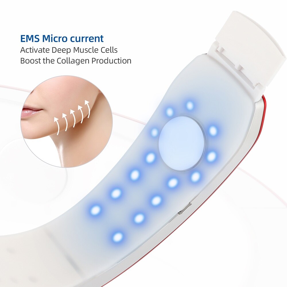 Ansigtsmassager mikrostrøm komprimere ansigtsløftning v-ansigtsformende massage reducerer dobbelt hage v-line op lift bælte maskine