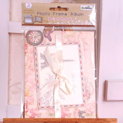 Papier tasche bild rahmen mit Band europäische klapp Mini kleine Jahrgang foto rahmen Album: 03