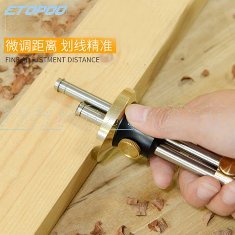 European single and double axis scriber fine-tuning woodworking ruler automatic line drawing tool dedicated tool ruler