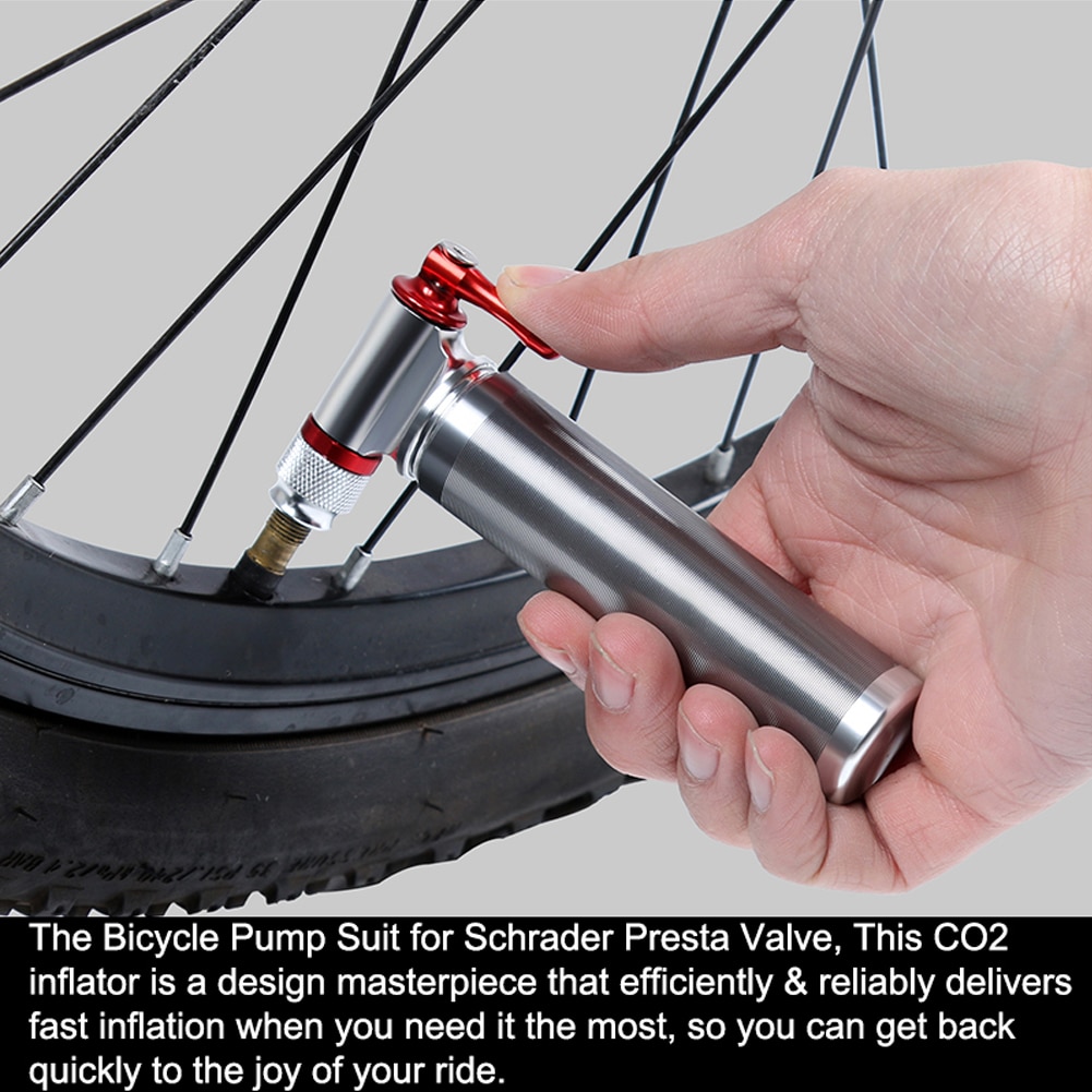 Mini Draagbare Hoge Sterkte Luchtpomp Bike Inflator Super Lichtgewicht Mtb Racefiets Fietsen Pomp Fiets Accessoires CO2 pomp