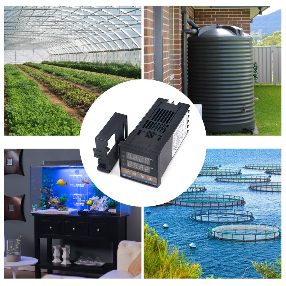 PID Digital Intelligent Temperature Controller REX-C100FK02-V*DN 0-400°C K Type Input SSR Output Pid Heating / Cooling Control