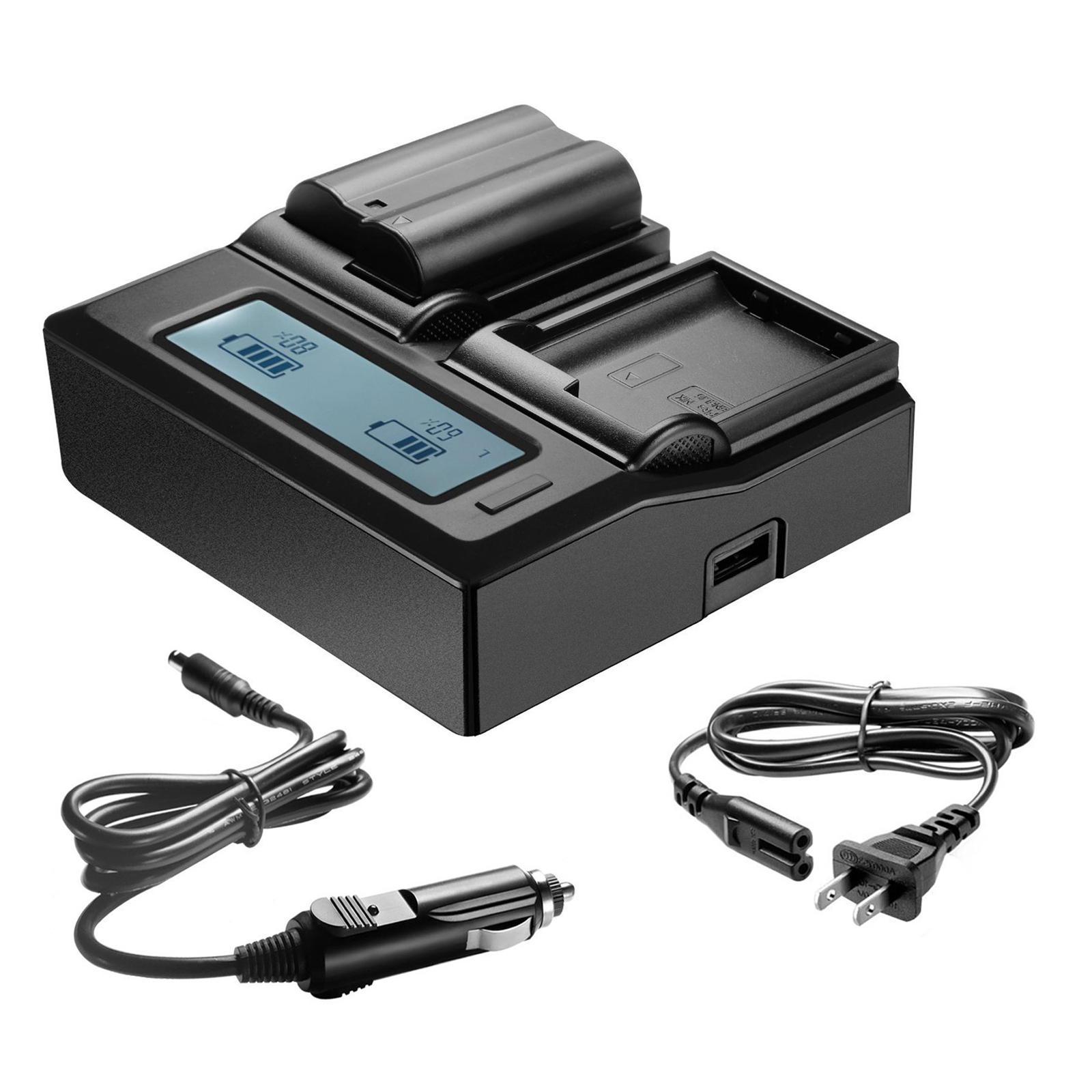 Batería de 2800mAh EN-EL15C EN-EL15B EN-EL15 + cargador LCD rápido para Nikon Z5,Z6,Z6 II,Z7,Z7II,Z8 D600 D610 D600E D800 D810 D800E