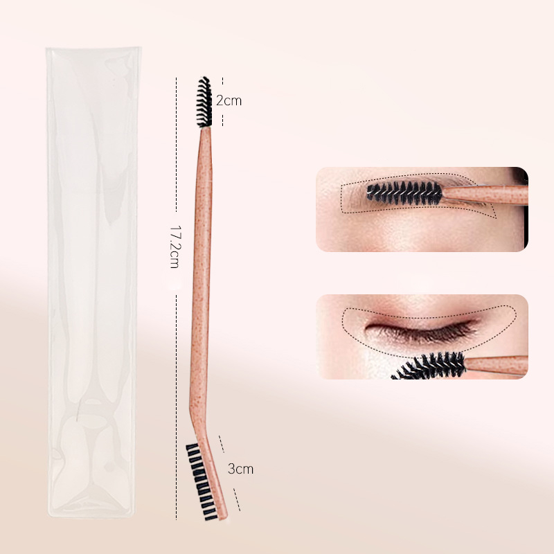 Cepillo de doble punta para cejas, 1 piezas, brochas de maquillaje de belleza, aplicador de pestañas, herramienta de maquillaje