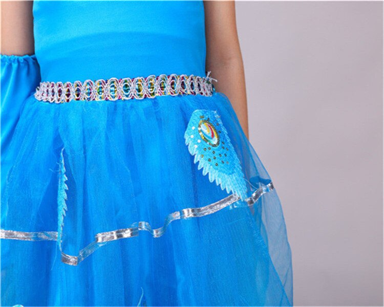 Nuevos niños Dai trajes de baile niñas trajes niñas Pavo Real baile nacional chino trajes niñas danza nacional