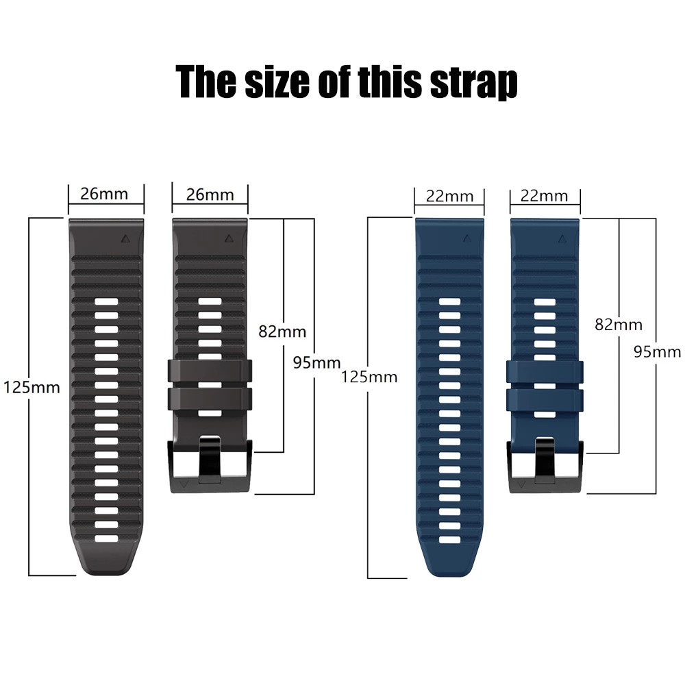 Quickfit-rem til garmin fenix 8 e 7 7x 6x 6 pro 5 5x plus forerunner 965 955 epix pro urrem 26mm 22mm armbånd