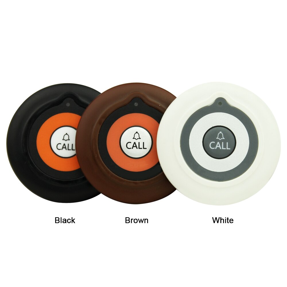 Jingle bells draadloos restaurant gast oproepsysteem 2 oproepknoppen +1 horloge ontvanger voor café, bar oproepbel