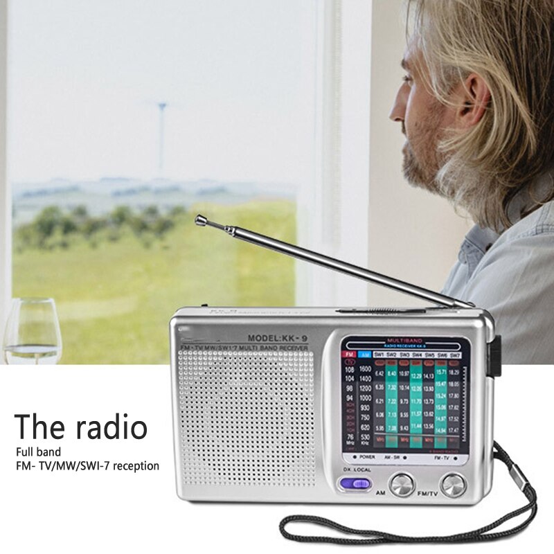 AM/FM/SW Portable Radio Operated for Indoor, Outdoor & Emergency Use Radio with Speaker & Headphone Jack